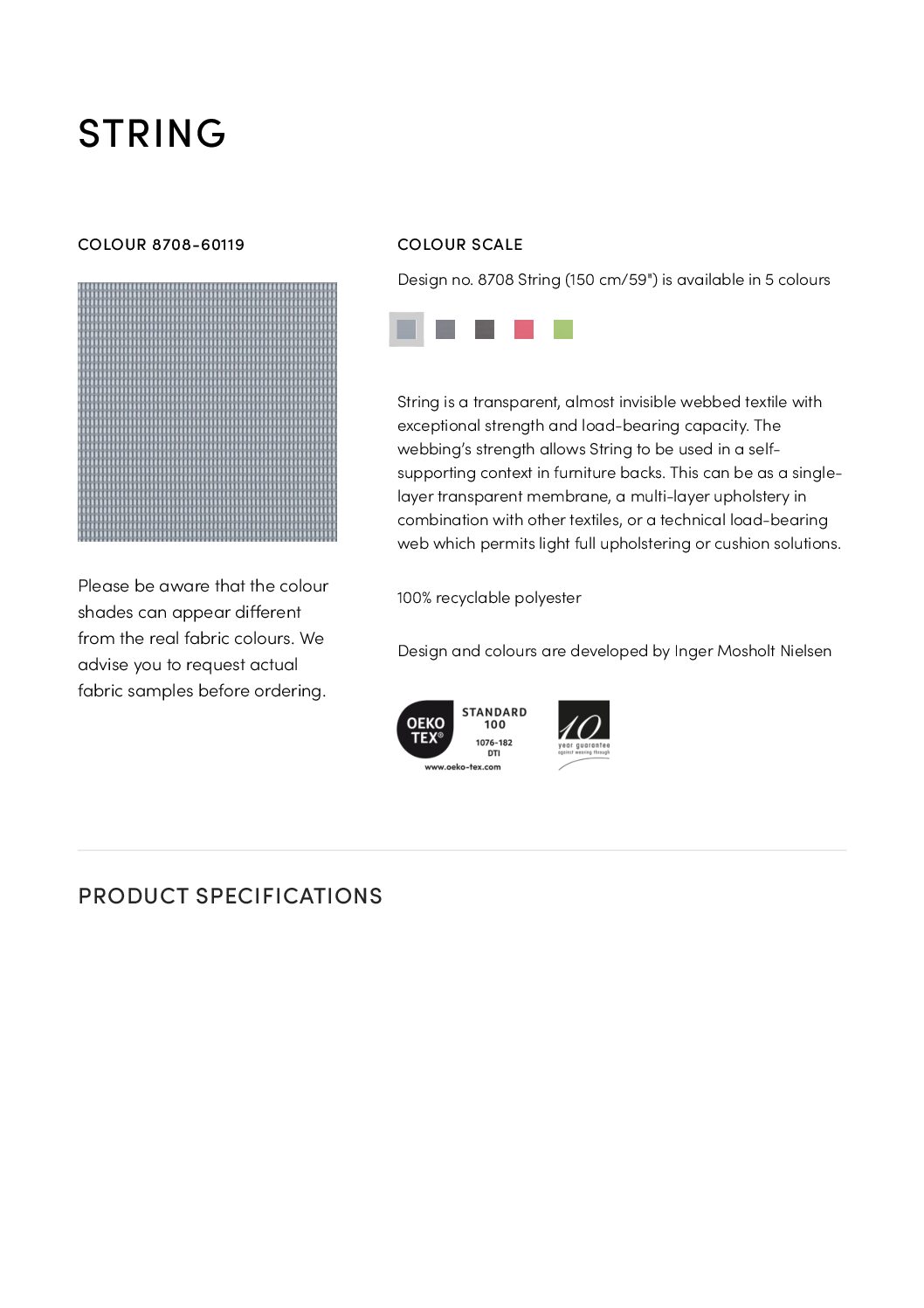 String Tech specs<br/>( pdf )