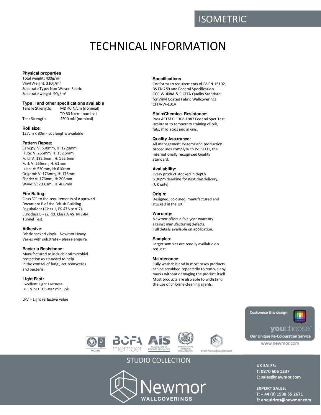 Isometric Technical Sheet<br/>( pdf )
