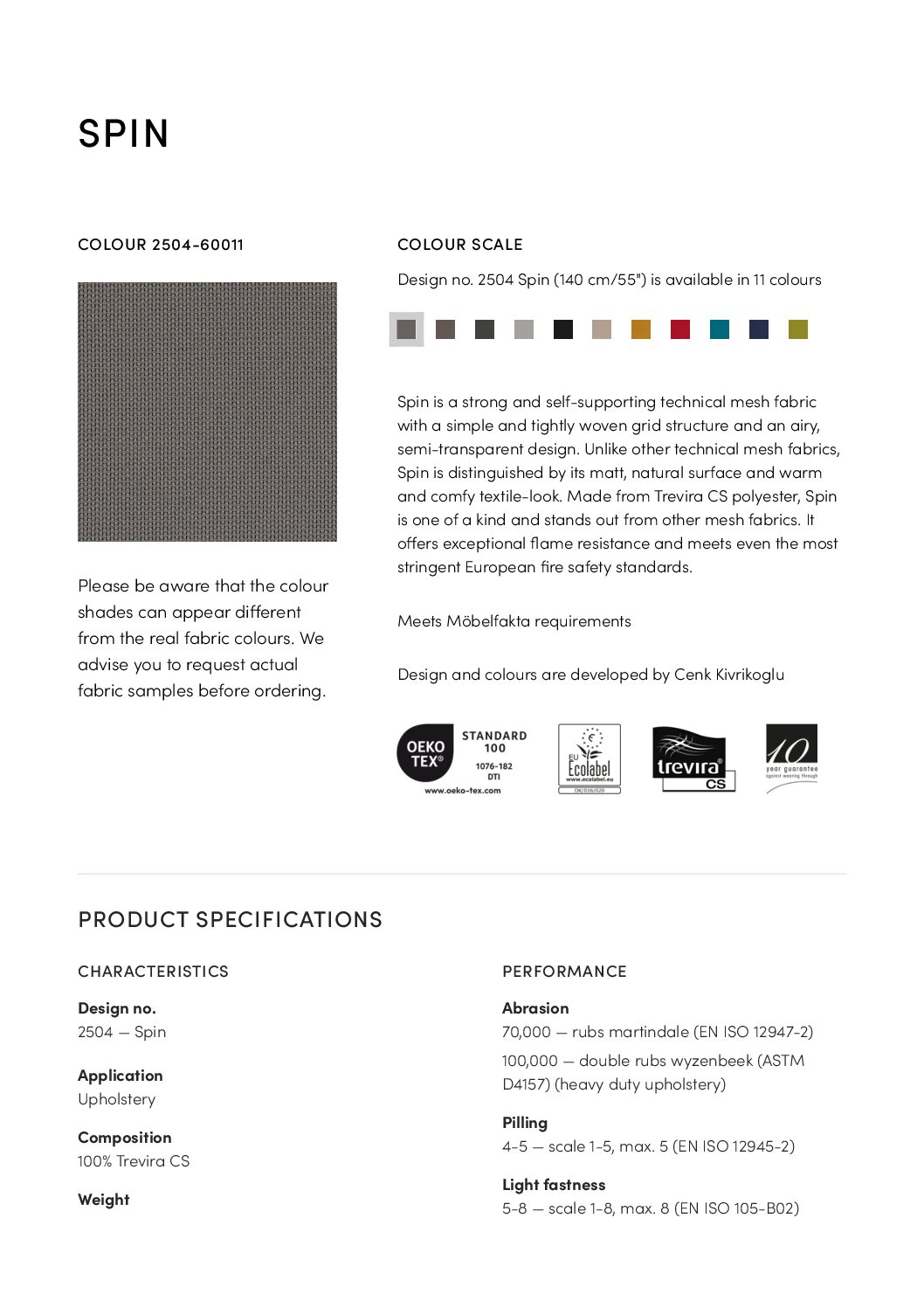 Spin Tech specs<br/>( pdf )