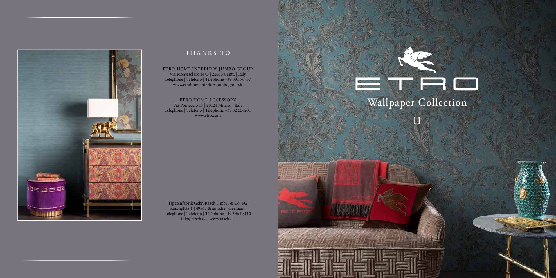 Etro wallpaper collection flyer<br/>( pdf )