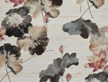 1838 2008 143 01 Water Lilies Bracken Grasscloth Swatch