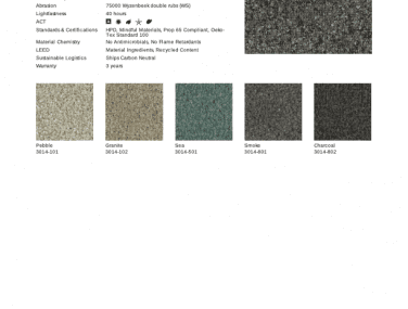 Speckle Boucle Specification Sheet <br/>( pdf )