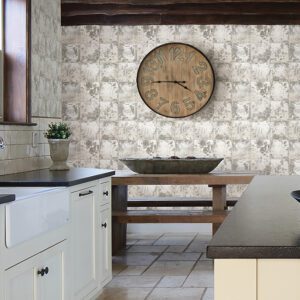 Silver Metal Sheet Peel and Stick Wallpaper