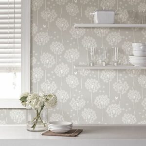 Dandelion Grey Peel & Stick Wallpaper