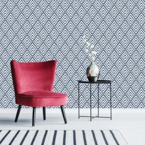 Arrowhead Deep Blue Peel & Stick Wallpaper