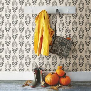 Folk Tulip Peel & Stick Wallpaper