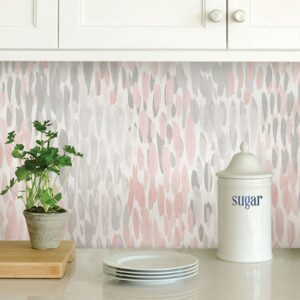 Blush Make It Rain Peel & Stick Wallpaper