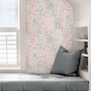 Blush Make It Rain Peel & Stick Wallpaper