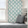 0028013 teal floating trellis peel stick wallpaper.jpeg