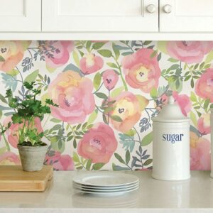Peachy Keen Pink Peel & Stick Wallpaper