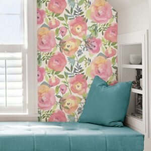 Peachy Keen Pink Peel & Stick Wallpaper