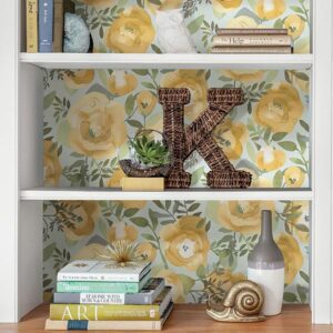 Peachy Keen Yellow Peel & Stick Wallpaper
