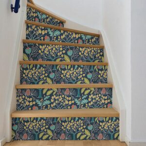 Groovy Garden Navy Peel & Stick Wallpaper