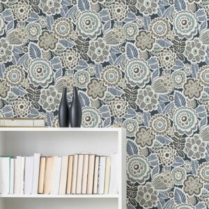 Dream On Navy Peel & Stick Wallpaper