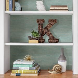 Tibetan Grasscloth Teal Peel & Stick Wallpaper