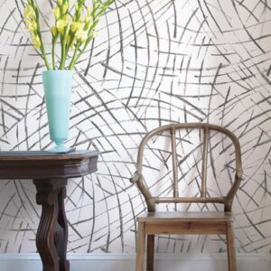 Black Imprint Peel and Stick Wallpaper