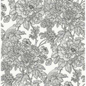 Black & White Sudbury Peel & Stick Wallpaper