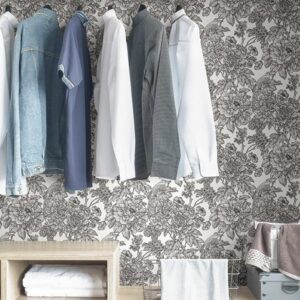 Black & White Sudbury Peel & Stick Wallpaper