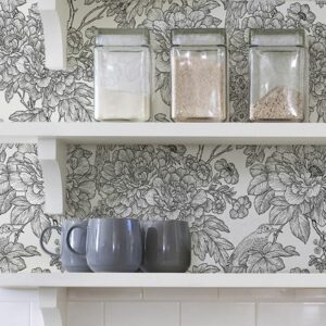 Black & White Sudbury Peel & Stick Wallpaper