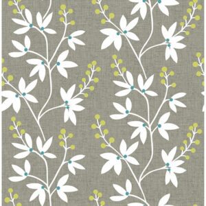 Taupe & Lime Fairfield Peel and Stick Wallpaper