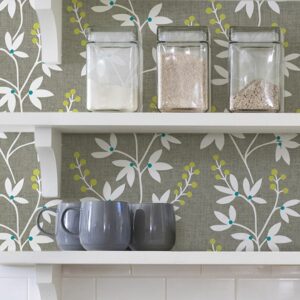 Taupe & Lime Fairfield Peel and Stick Wallpaper