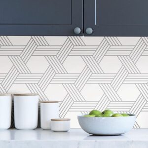 Scott Living Silver Illusion Self Adhesive Wallpaper