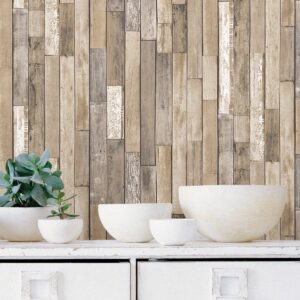 Weathered Plank Barn Peel & Stick Wallpaper