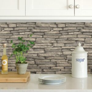 Hickory Creek Stone Peel & Stick Wallpaper
