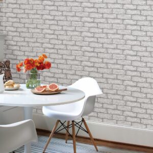 Cambridge Brick Grey Peel & Stick Wallpaper