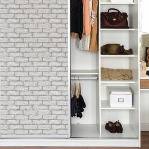 Cambridge Brick Grey Peel & Stick Wallpaper