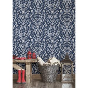 Navy Escape to the Forest Peel & Stick Wallpaper