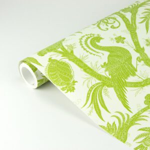 Pear Balinese Peacock Scalamandré Self Adhesive Wallpaper