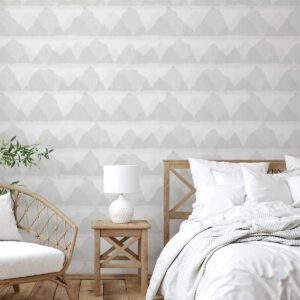 Grey Mountain Peak Peel & Stick String Wallpaper