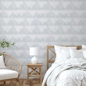 Blue Mountain Peak Peel & Stick String Wallpaper