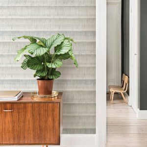 Grey Dhurrie Peel & Stick String Wallpaper