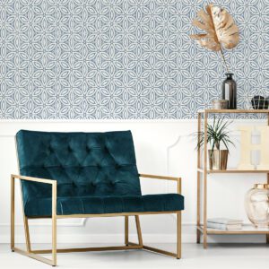 Blue Hepatica Petal Peel & Stick String Wallpaper