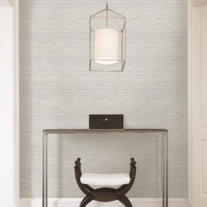 Grey Crossweave Peel & Stick String Wallpaper