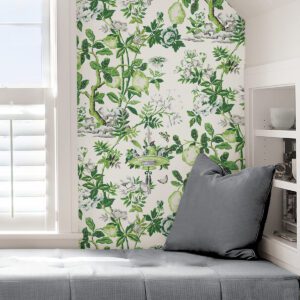 Verdance Shantung Garden Scalamandre Self Adhesive Wallpaper