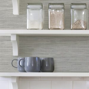 Avery Weave Grey Peel and Stick Wallpaper