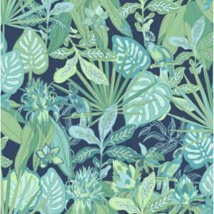 Blue Rain Forest Canopy Peel and Stick Wallpaper