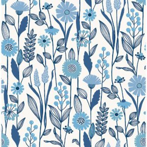 Blue Jane Peel & Stick Wallpaper