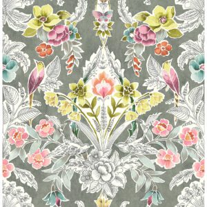 Grey Summer Love Peel & Stick Wallpaper