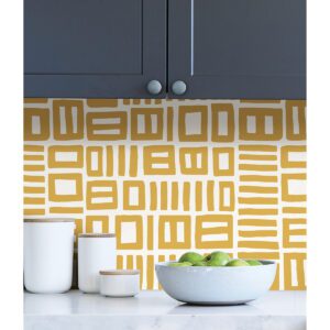 Yellow Traverse Peel and Stick Wallpaper