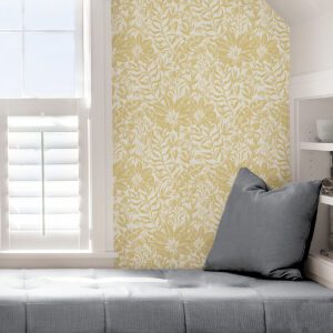 Yellow Foliole Peel & Stick Wallpaper
