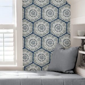 Navy Harmony Peel and Stick Wallpaper