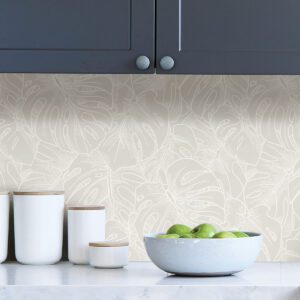 White Borneo Peel and Stick Wallpaper