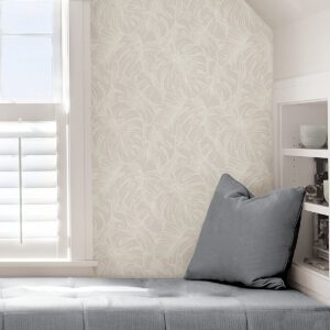 White Borneo Peel and Stick Wallpaper