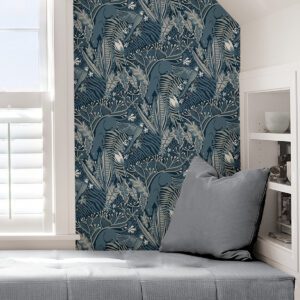 Blue Poise Peel and Stick Wallpaper