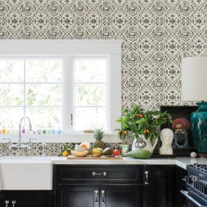 Black Landondale Peel & Stick Wallpaper