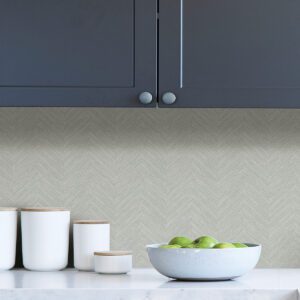 Taupe and Blue Sampson Peel & Stick Wallpaper